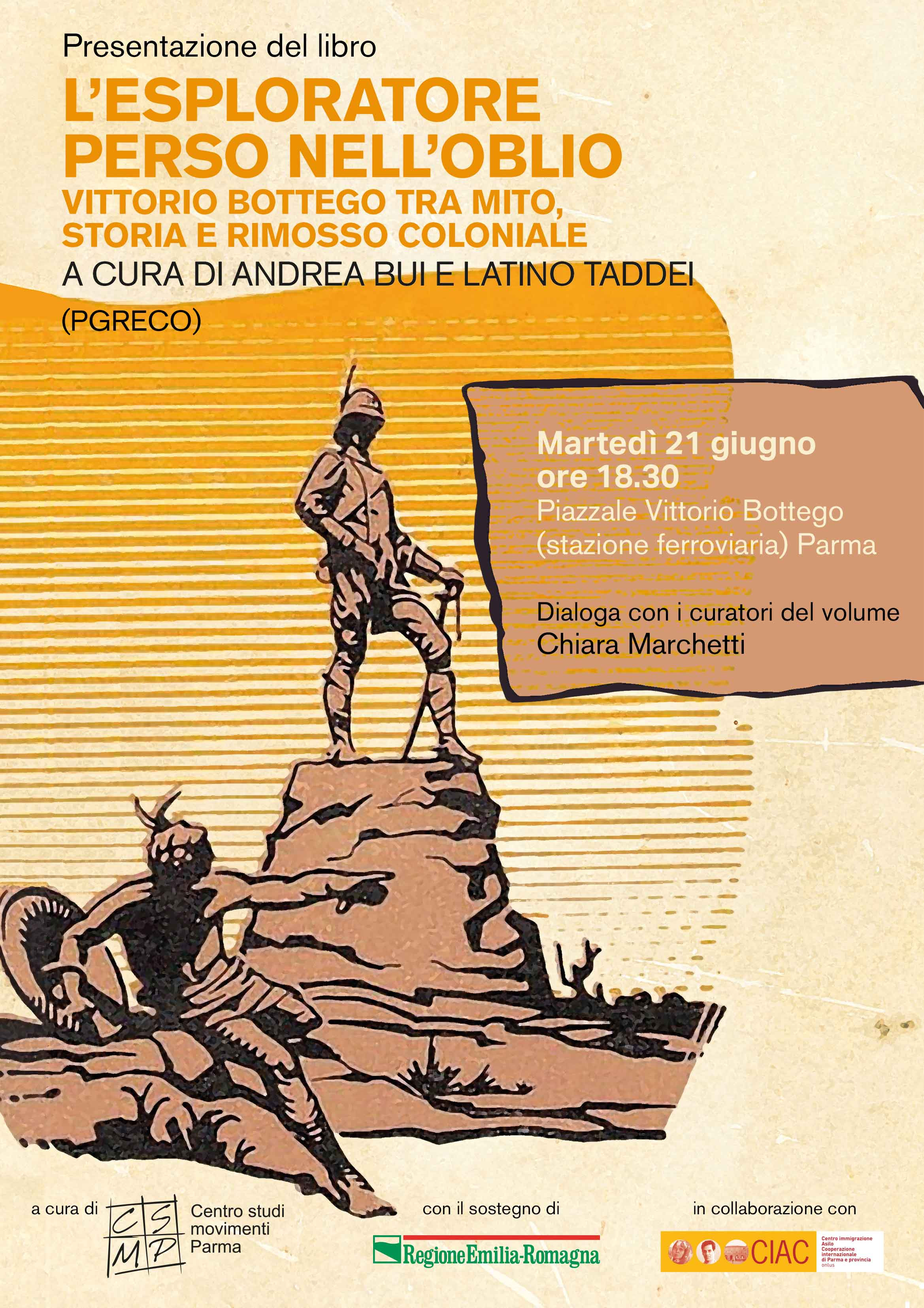 Presentazione del libro “L’esploratore perso nell’oblio. Vittorio Bottego tra mito, storia e rimosso coloniale”
