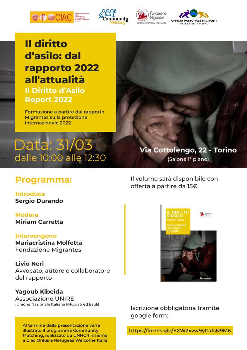 Presentazione del Rapporto sul Diritto d’Asilo 2022 – Fondazione Migrantes