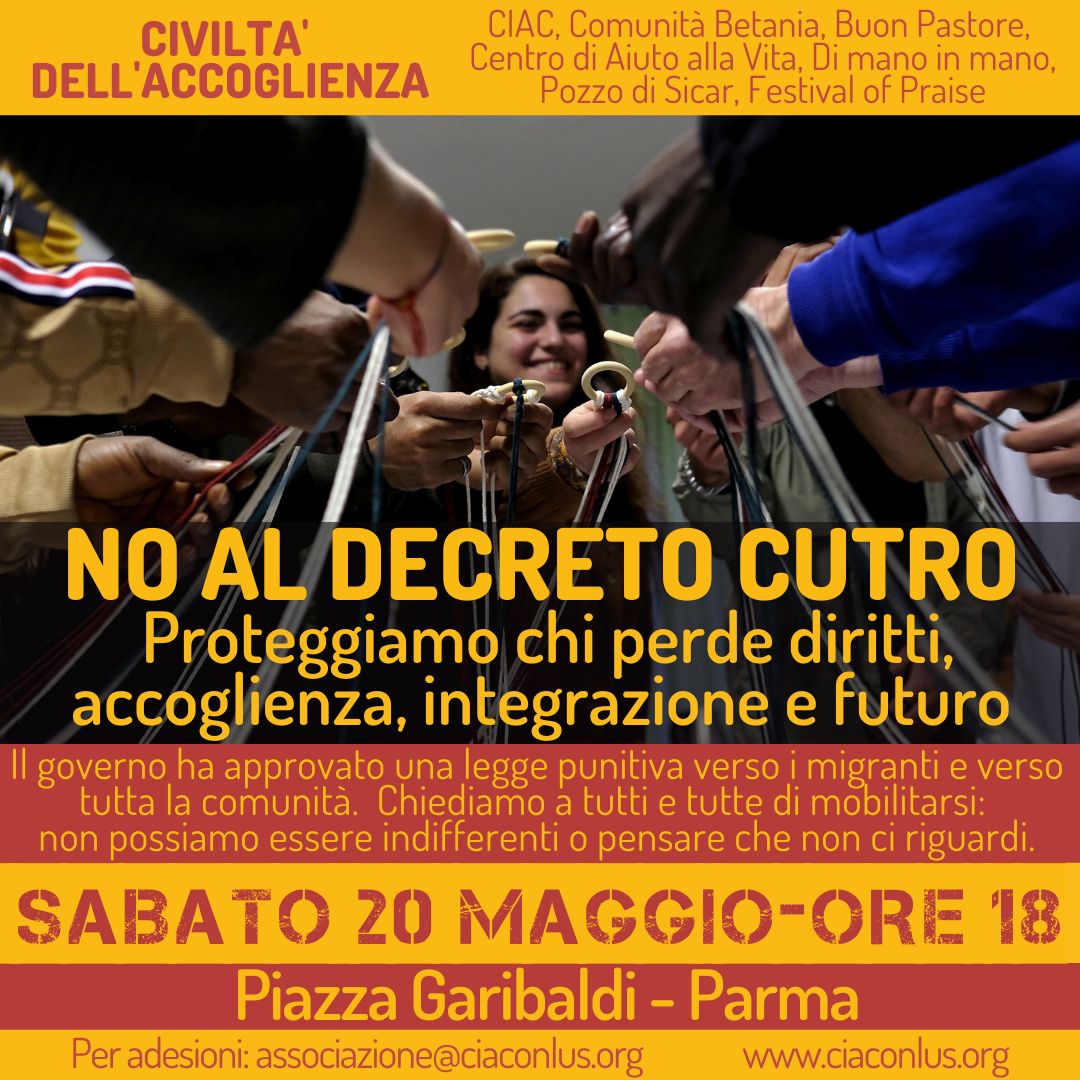 No al decreto Cutro - Manifestazione a Parma il 20 maggio