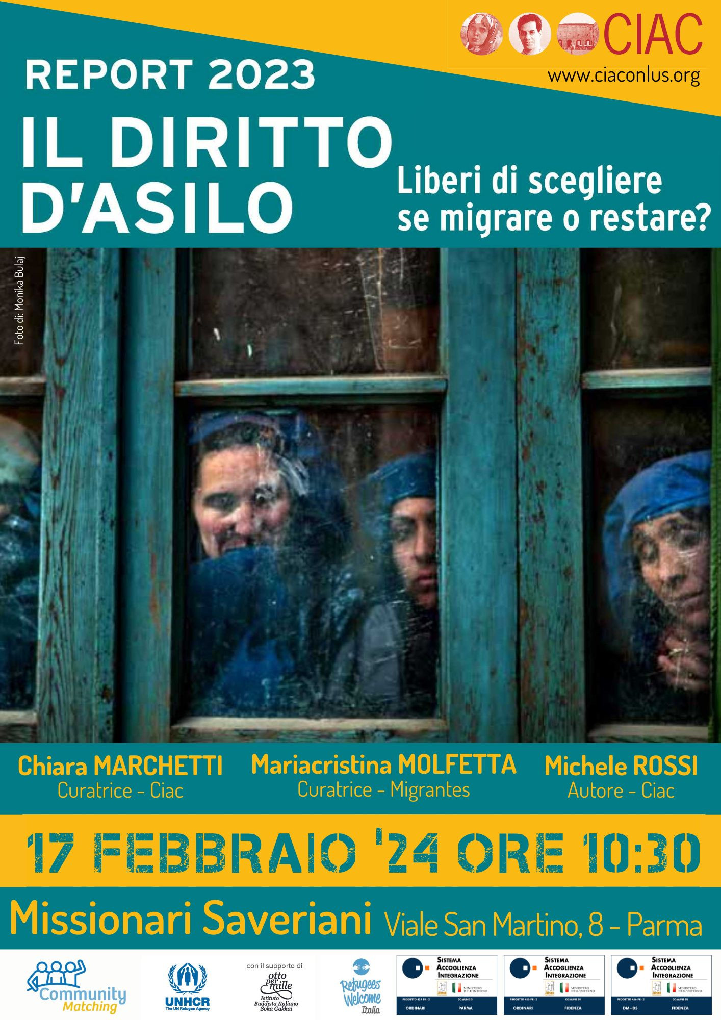 Rapporto asilo 2023: la presentazione a Parma il 17 febbraio