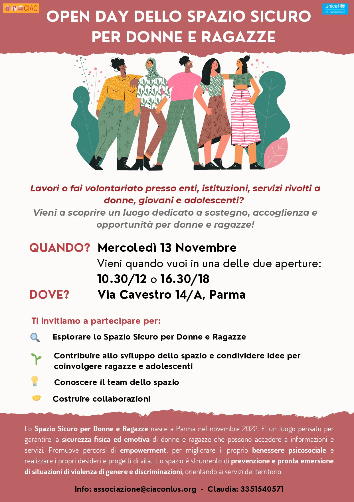 Open Day Spazio Sicuro: laboratori, incontri e opportunità per donne e ragazze