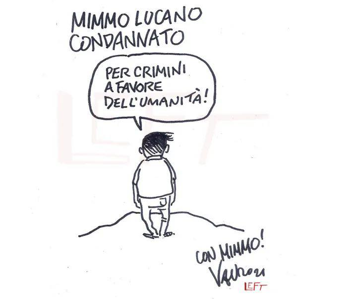 Mimmo Lucano - Vignetta di Vauro