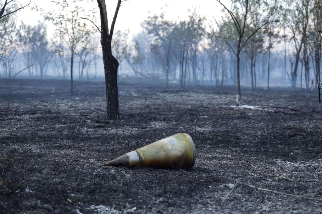 Un bomba inesplosa in Ucraina