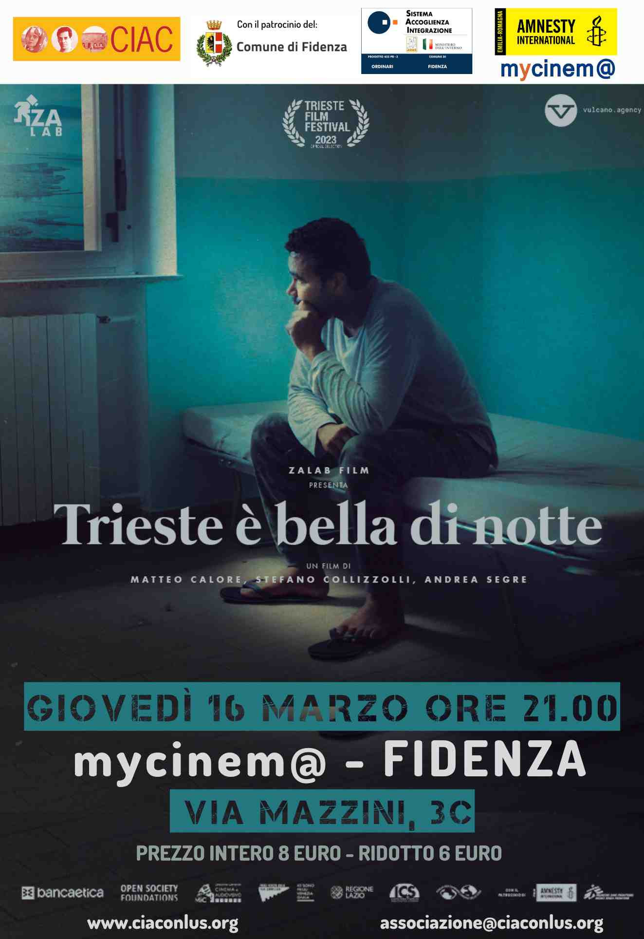 TRIESTE E' BELLA DI NOTTE - Proiezione il 16 marzo a Fidenza