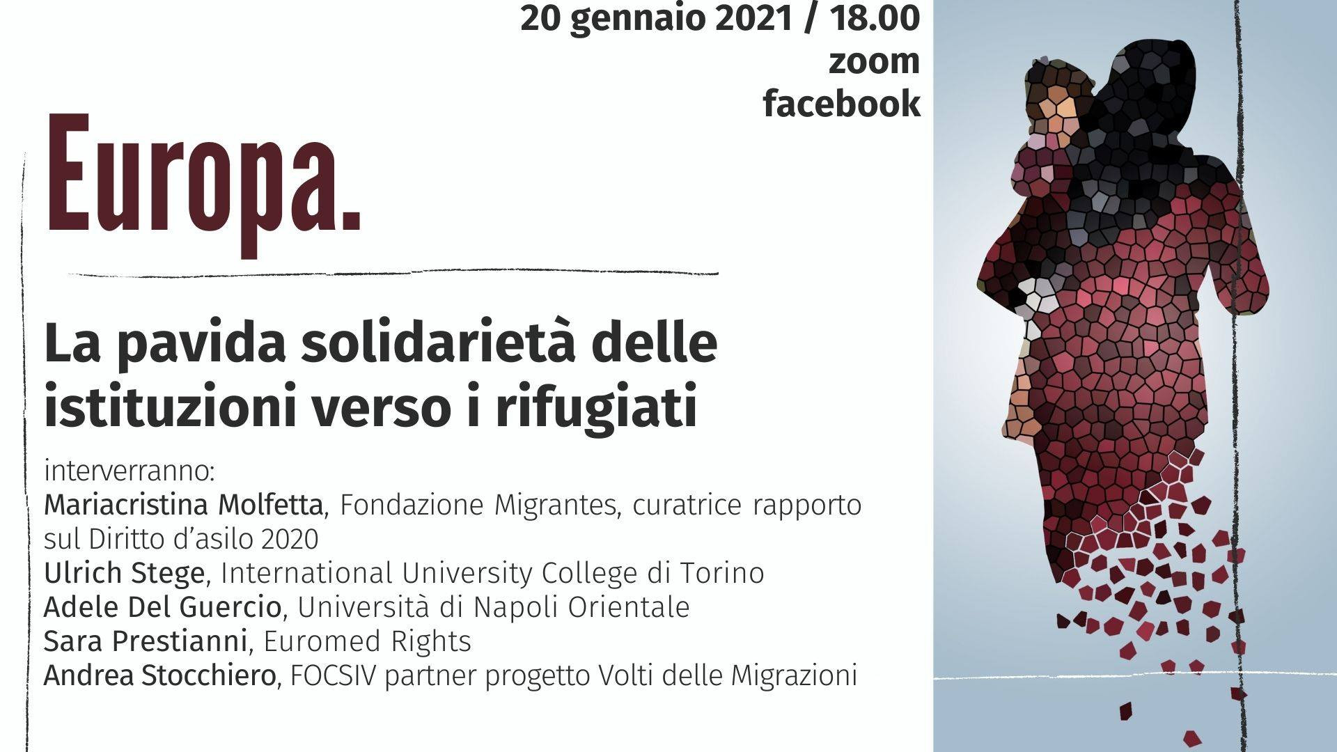 Europa. La pavida solidarietà delle istituzioni verso i rifugiati.